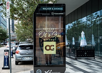 Oliva Gibbs promotional sign on city street