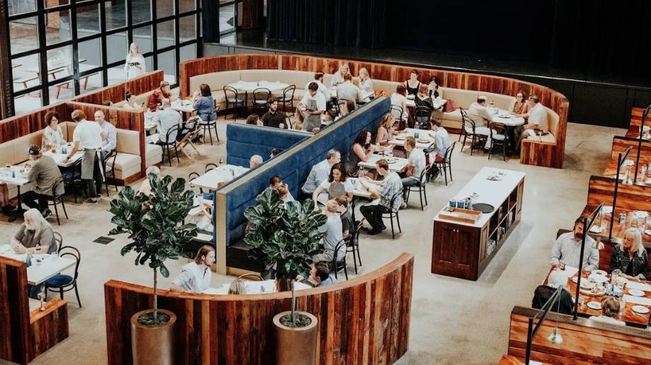 People dining in a restaurant